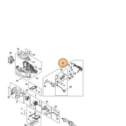 STIHL part FA01-790-1320 — IPL diagram snippet (6x zoom, amber highlight)