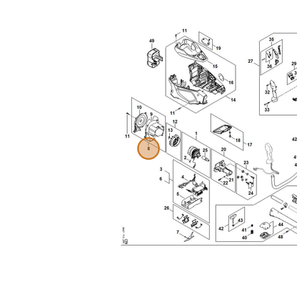 STIHL part FA01-820-8100 — IPL diagram snippet (6x zoom, amber highlight)