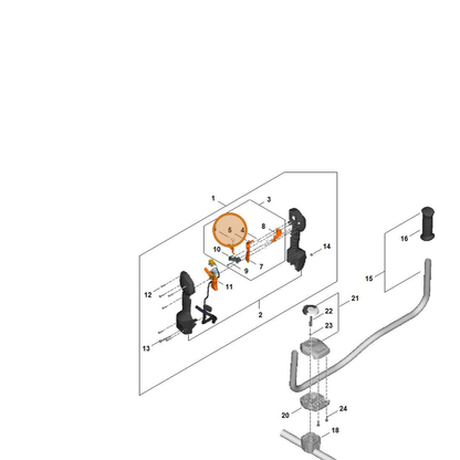 STIHL part FA03-182-4500 — IPL diagram snippet (6x zoom, amber highlight)