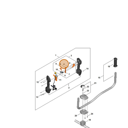 STIHL part FA03-182-4501 — IPL diagram snippet (6x zoom, amber highlight)