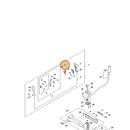 STIHL part FA03-430-0500 — IPL diagram snippet (6x zoom, amber highlight)