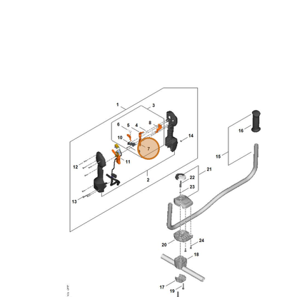 STIHL part FA03-435-6300 — IPL diagram snippet (6x zoom, amber highlight)