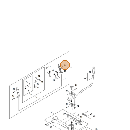 STIHL part FA03-790-1100 — IPL diagram snippet (6x zoom, amber highlight)