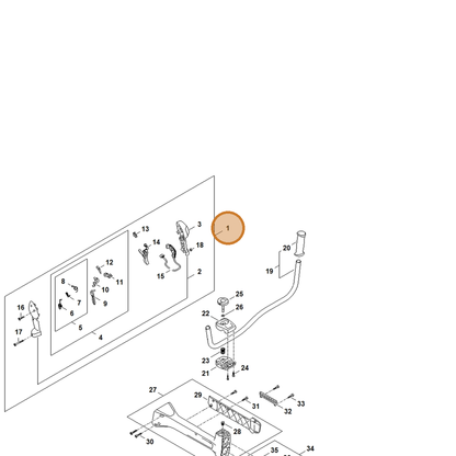 STIHL part FA03-790-1300 — IPL diagram snippet (6x zoom, amber highlight)