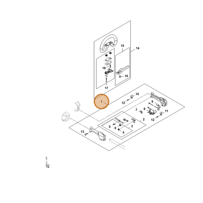 STIHL part FA03-790-1320 — IPL diagram snippet (6x zoom, amber highlight)