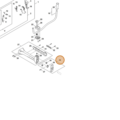 STIHL part FA03-790-7600 — IPL diagram snippet (6x zoom, amber highlight)