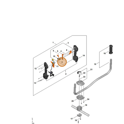 STIHL part FA03-791-5410 — IPL diagram snippet (6x zoom, amber highlight)