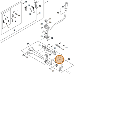 STIHL part FA03-792-9300 — IPL diagram snippet (6x zoom, amber highlight)