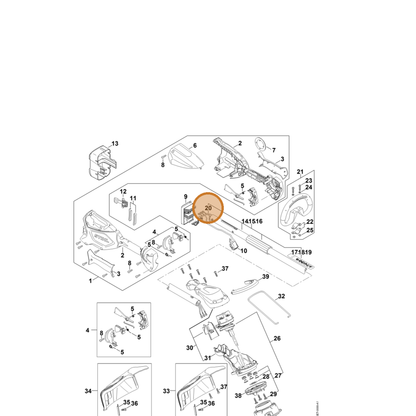STIHL part FA04-440-3000 — IPL diagram snippet (6x zoom, amber highlight)