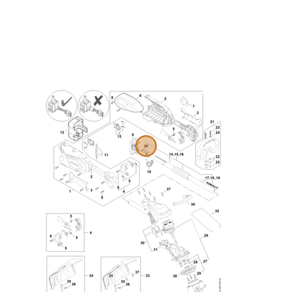STIHL part FA05-440-3000 — IPL diagram snippet (6x zoom, amber highlight)