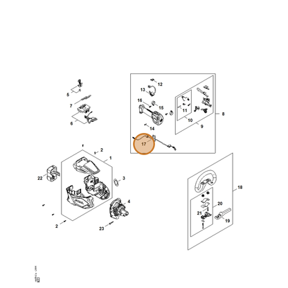 STIHL part FA08-440-3000 — IPL diagram snippet (6x zoom, amber highlight)