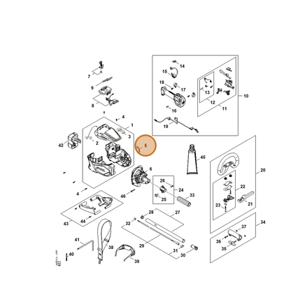 STIHL part FA08-967-1520 — IPL diagram snippet (6x zoom, amber highlight)