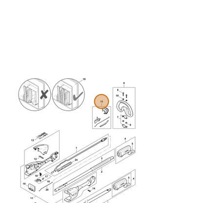 STIHL part HA01-007-3801 — IPL diagram snippet (6x zoom, amber highlight)