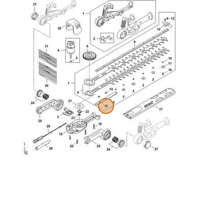 STIHL part HA01-711-4800 — IPL diagram snippet (6x zoom, amber highlight)