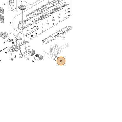STIHL part HA01-763-6600 — IPL diagram snippet (6x zoom, amber highlight)