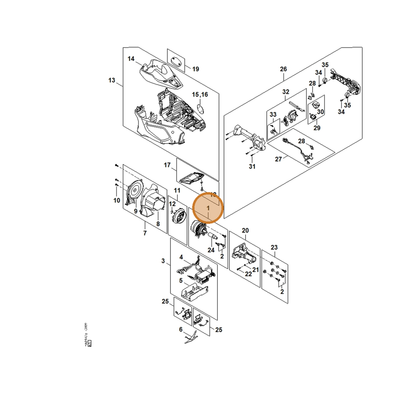 STIHL part HA04-600-0202 — IPL diagram snippet (6x zoom, amber highlight)