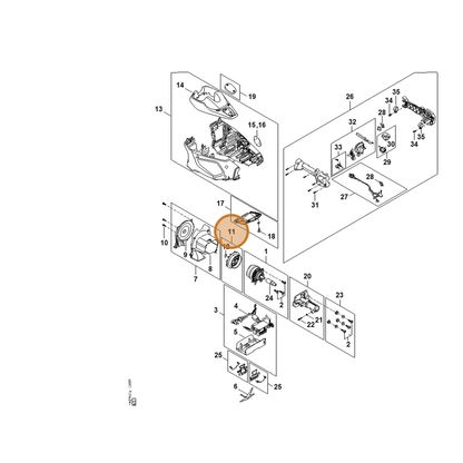 STIHL part HA04-600-3200 — IPL diagram snippet (6x zoom, amber highlight)