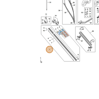 STIHL part HA04-710-7102 — IPL diagram snippet (6x zoom, amber highlight)