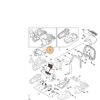 STIHL part HA06-600-0800 — IPL diagram snippet (6x zoom, amber highlight)
