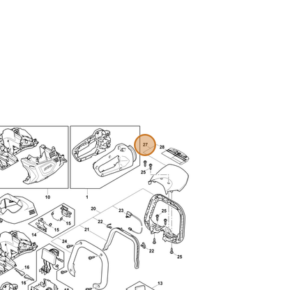 STIHL part HA07-790-9101 — IPL diagram snippet (6x zoom, amber highlight)