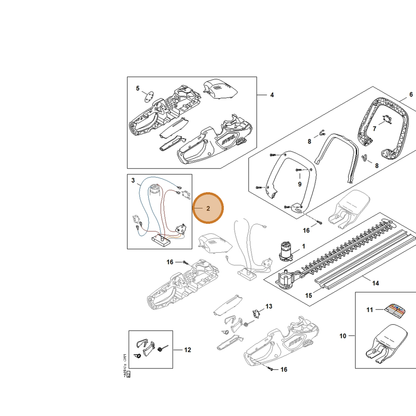 STIHL part HA08-430-1401 — IPL diagram snippet (6x zoom, amber highlight)