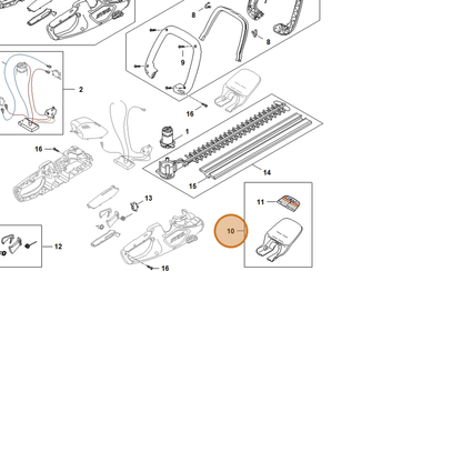 STIHL part HA08-790-9101 — IPL diagram snippet (6x zoom, amber highlight)