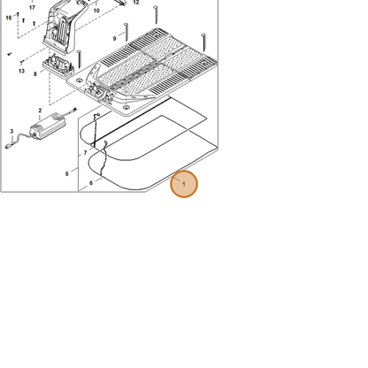 STIHL part IA01-430-9626 — IPL diagram snippet (6x zoom, amber highlight)