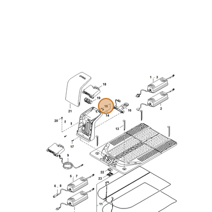 STIHL part IA01-432-0100 — IPL diagram snippet (6x zoom, amber highlight)