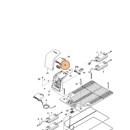 STIHL part IA01-432-3800 — IPL diagram snippet (6x zoom, amber highlight)