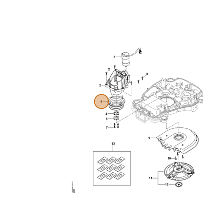 STIHL part IA01-701-6200 — IPL diagram snippet (6x zoom, amber highlight)