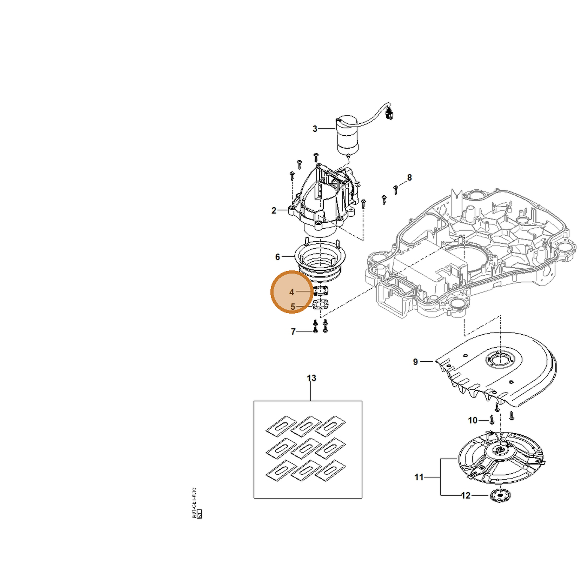 STIHL part IA01-706-6400 — IPL diagram snippet (6x zoom, amber highlight)