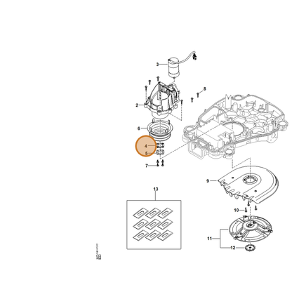 STIHL part IA01-706-6400 — IPL diagram snippet (6x zoom, amber highlight)