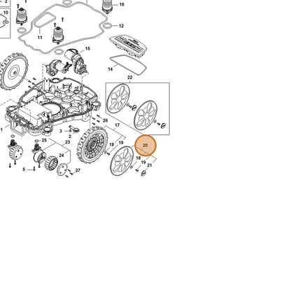 STIHL part IA01-760-7602 — IPL diagram snippet (6x zoom, amber highlight)