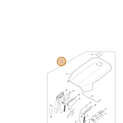 STIHL part IA01-780-4300 — IPL diagram snippet (6x zoom, amber highlight)