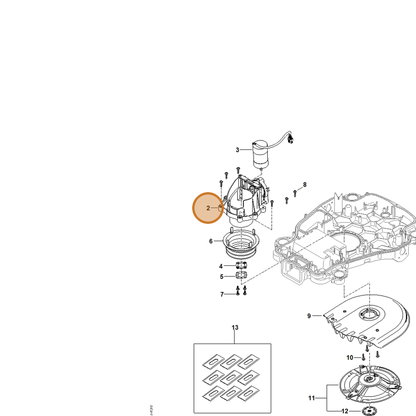 STIHL part IA01-780-5601 — IPL diagram snippet (6x zoom, amber highlight)