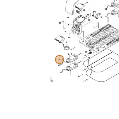 STIHL part IA01-967-4403 — IPL diagram snippet (6x zoom, amber highlight)