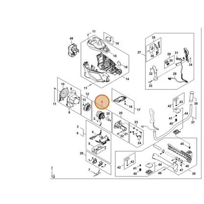 STIHL part LA01-600-0202 — IPL diagram snippet (6x zoom, amber highlight)