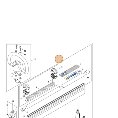 STIHL part LA01-710-7125 — IPL diagram snippet (6x zoom, amber highlight)