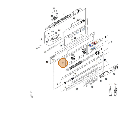 STIHL part LA01-790-6000 — IPL diagram snippet (6x zoom, amber highlight)