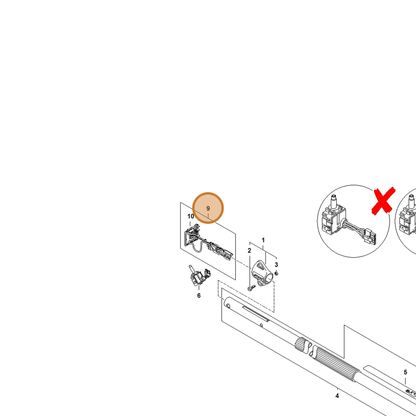 STIHL part LA03-440-3006 — IPL diagram snippet (6x zoom, amber highlight)