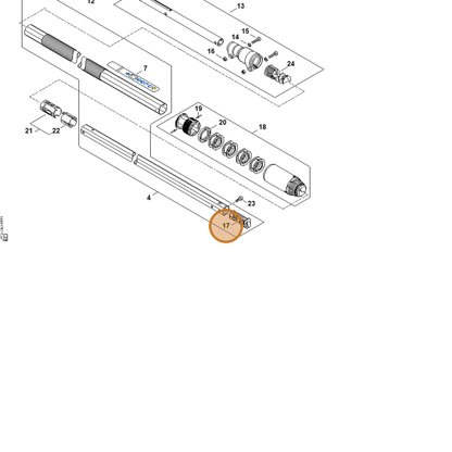 STIHL part LA03-793-7700 — IPL diagram snippet (6x zoom, amber highlight)