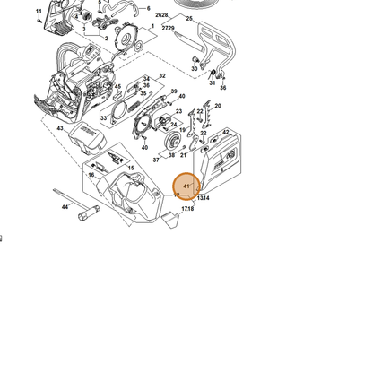 STIHL part MA01-640-1701 — IPL diagram snippet (6x zoom, amber highlight)