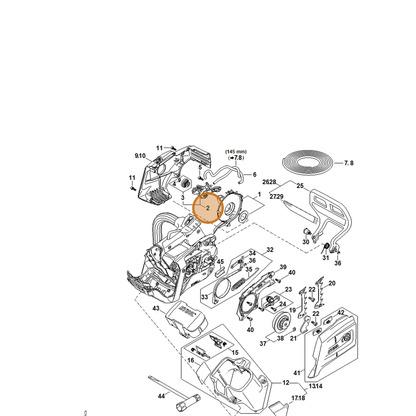 STIHL part MA01-640-3201 — IPL diagram snippet (6x zoom, amber highlight)
