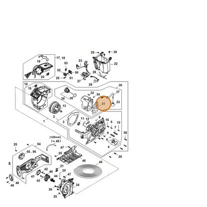 STIHL part MA02-029-0500 — IPL diagram snippet (6x zoom, amber highlight)
