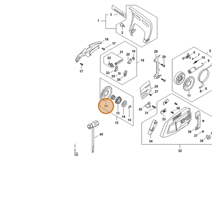 STIHL part MA02-162-1000 — IPL diagram snippet (6x zoom, amber highlight)