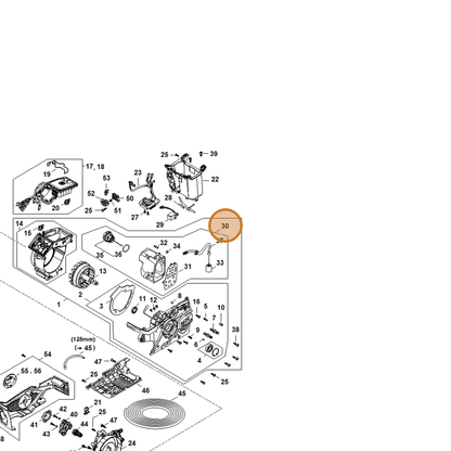STIHL part MA02-350-0301 — IPL diagram snippet (6x zoom, amber highlight)
