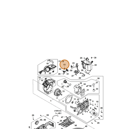 STIHL part MA02-430-0501 — IPL diagram snippet (6x zoom, amber highlight)