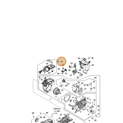 STIHL part MA02-430-1403 — IPL diagram snippet (6x zoom, amber highlight)
