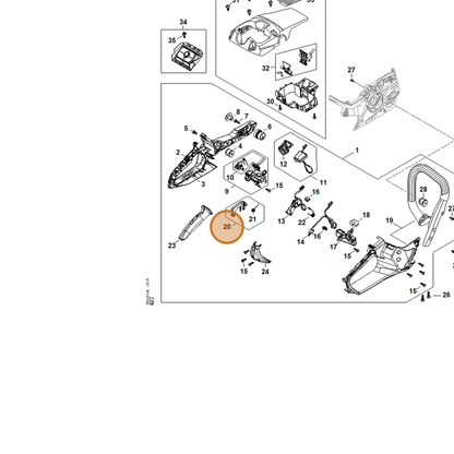 STIHL part MA02-430-6301 — IPL diagram snippet (6x zoom, amber highlight)