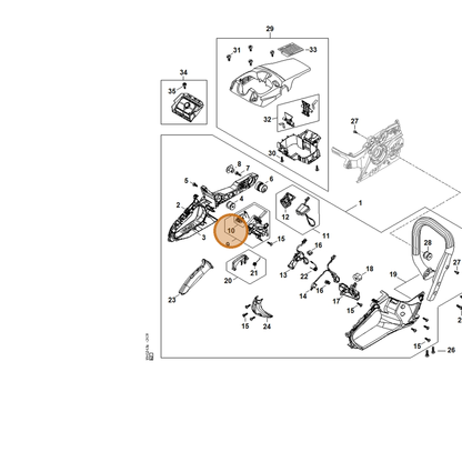STIHL part MA02-430-7800 — IPL diagram snippet (6x zoom, amber highlight)